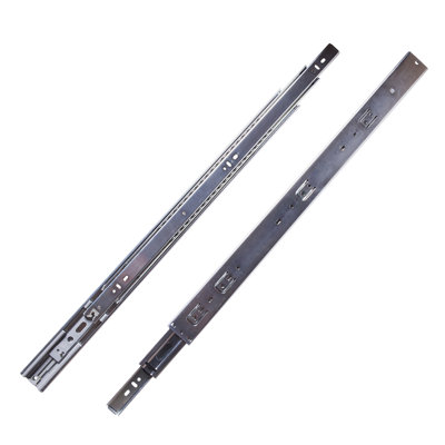 Drawer Slides 14" Side Mount Soft Close - Full Extension 100 lb. Capacity Cadmium Finish 