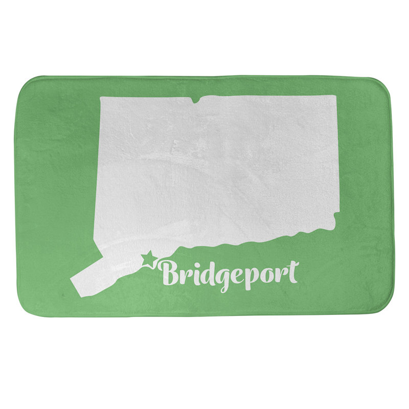 Tapis pour salle de bain connecticut bridgeport, l 21 po x L 34 po, Vert