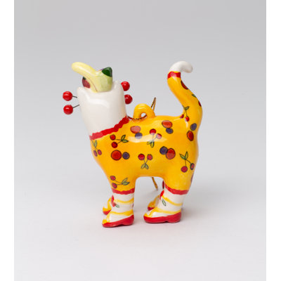 3'' Handmade Ceramic Animals Hanging Figurine Ornament