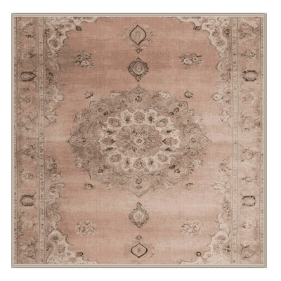 Machine Washable Tabriz Beige Area Rug