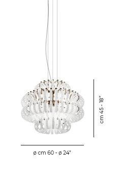 Ecos Suspension 60C White Striped Matt Bronze 2 E26 Ul, White Striped, Matte Bronze, 18" H x 24" W x 24" D