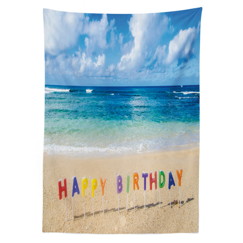Happy Birthday Sign Tablecloth, 90" x 60"