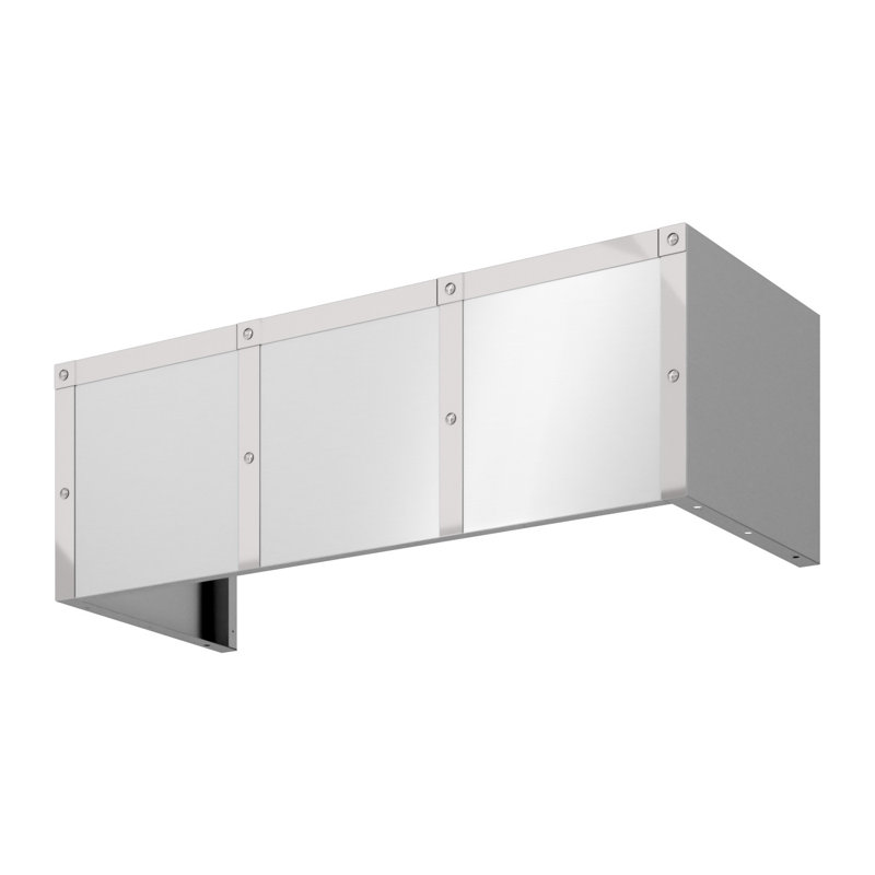 Designer Duct Cover For Zephyr Forte Wall Custom Hood In Stainless Steel, 12" H x 36" W x 14" D