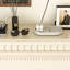 Foyer électrique blanc en bois manufacturé-2039482039