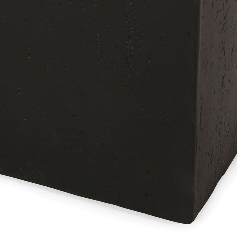 Outdoor Large Square Planter  35''L, 18" H x 35.25" W x 18" D, Black