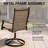 7-Piece Outdoor Patio Dining Set with Swivel Chairs & Metal Table, All-Weather Furniture for Deck, Lawn, Garden - Brown-1756047378
