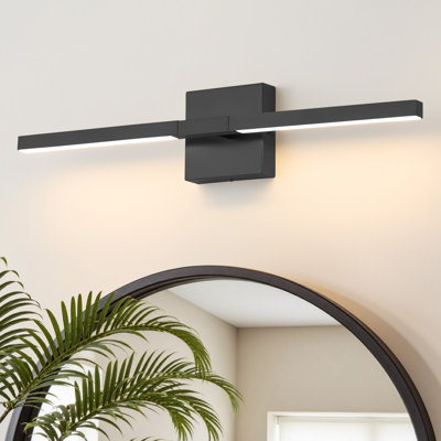 Barre d'éclairage de salle de bain 24 po à DEL 24 W à intensité variable, lumière de meuble-lavabo linéaire moderne, éclairage mural pour salle de bain à DEL pour miroir, maquillage et salle d'eau