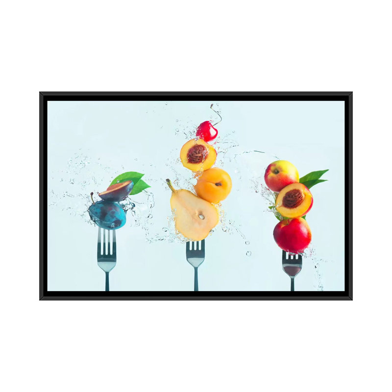 « realing fruit salade », reproduction d’impression sur toile, H 18 po x l 26 po x P 1,5 po, Pas de tapis