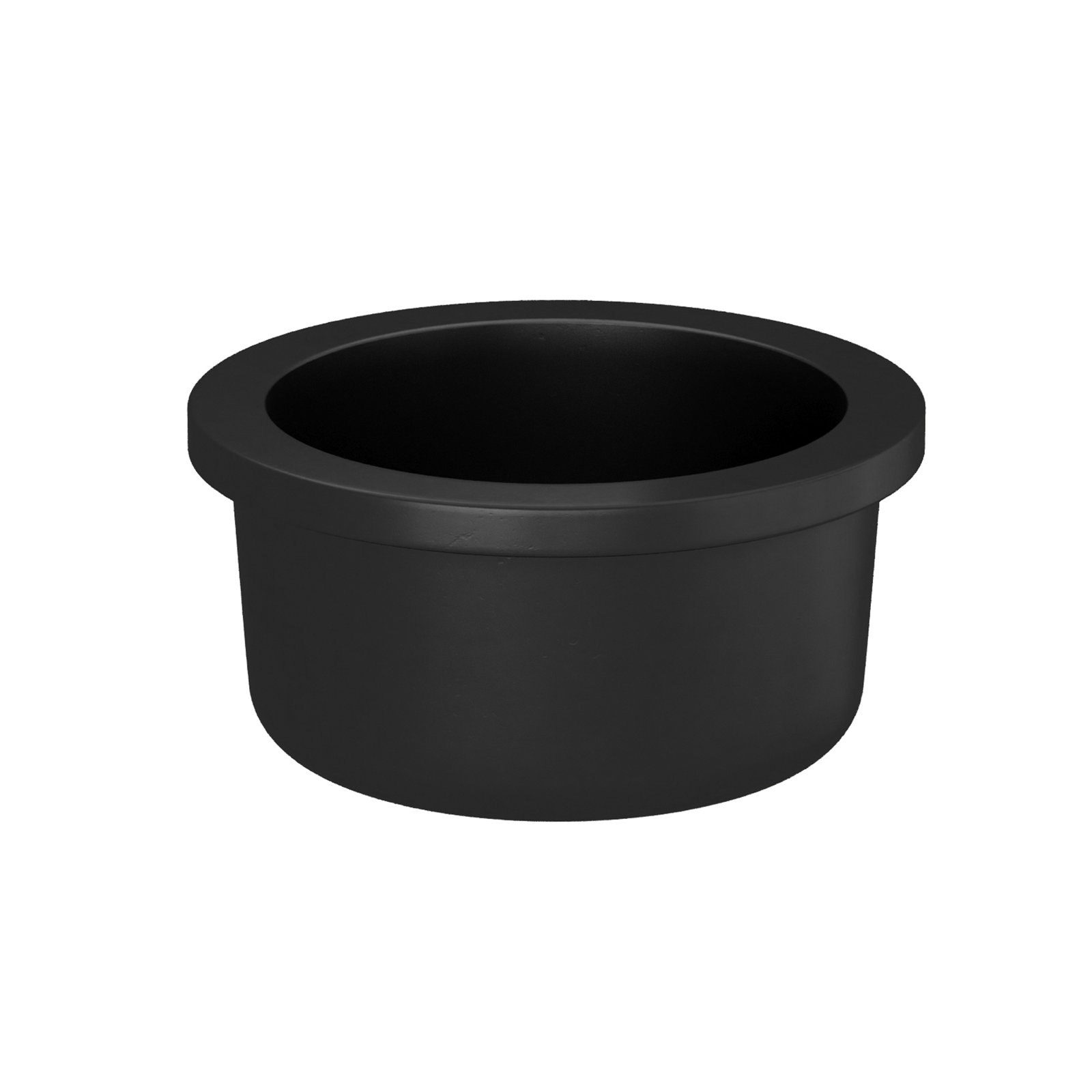 NativeStone Malibu 14" Round Bar Sink, Charcoal