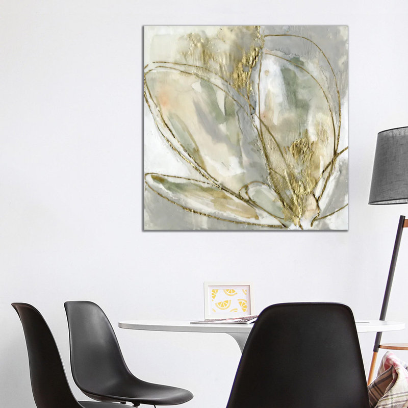Blooming Gold II by Jennifer Goldberger - Wrapped Canvas Gallery-Wrapped Canvas Giclée, 93.98 cm H x 93.98 cm W x 3.175 cm D