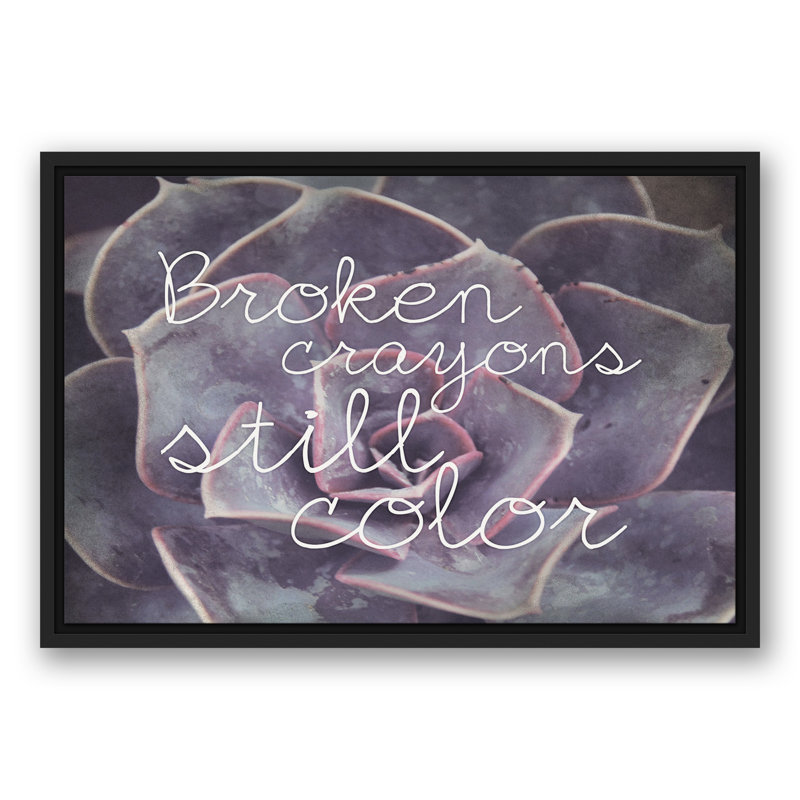 " Broken Crayons Still Color ", 17.75" H x 25.75" W x 1.75" D