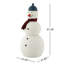 Décoration de Noël traditionnelle en métal Yuletide 47 po : bonhomme de neige avec foulard à carreaux et bonnet d'hiver.