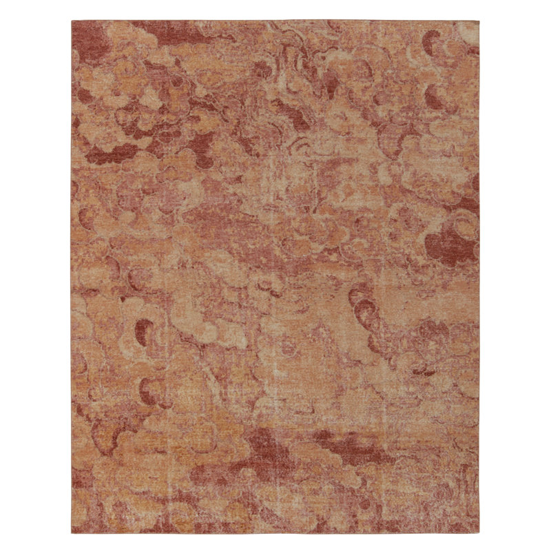 Homage Wool Abstract Area Rug in Red/Gold