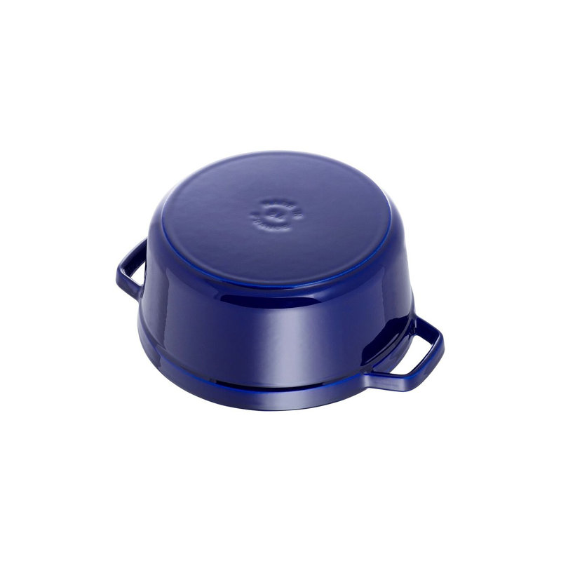 La Cocotte Cast Iron Round Cocotte, 9 quarts, Dark Blue