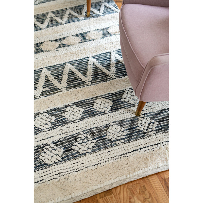 Cotton Southwestern Indoor Rug, Rectangle 4' x 6'
