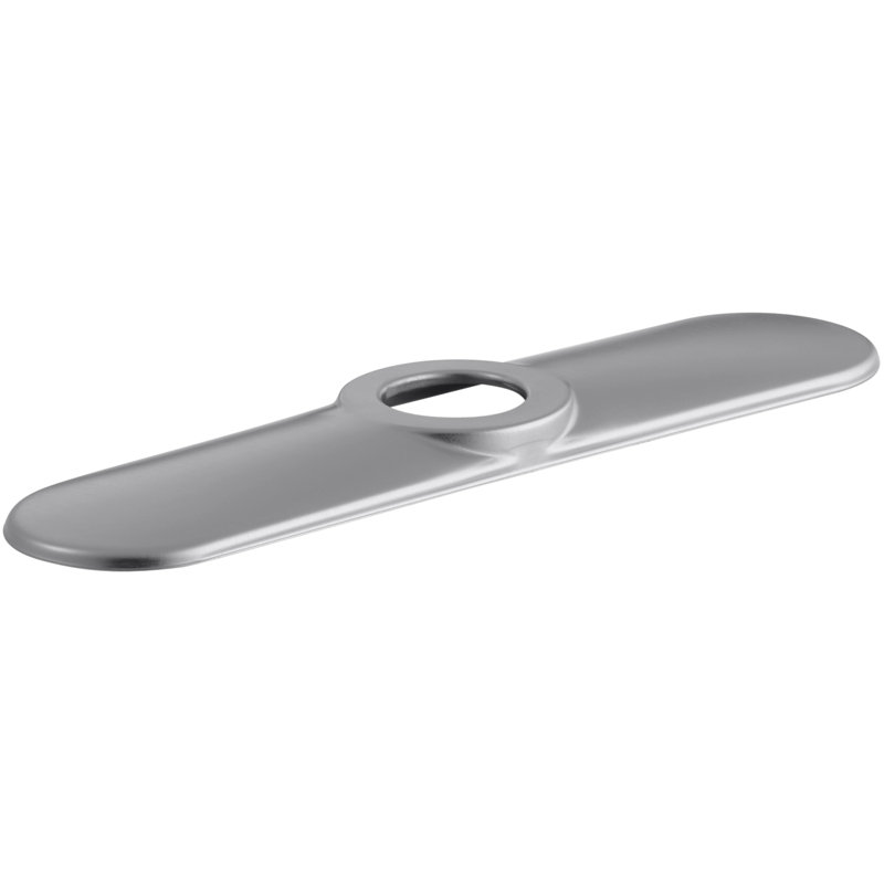 Assiette écusson pour installations à trois trous, Chrome brossé