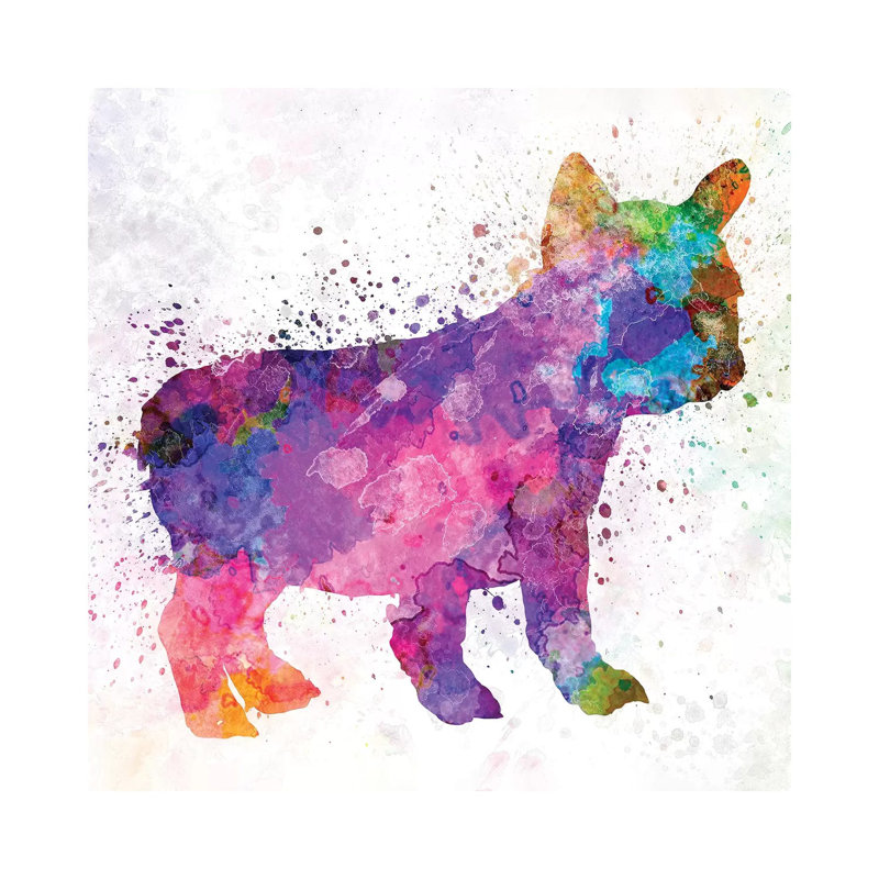 French Bulldog 02 by Paul Rommer - Wrapped Canvas Painting, 45.72 cm H x 45.72 cm W