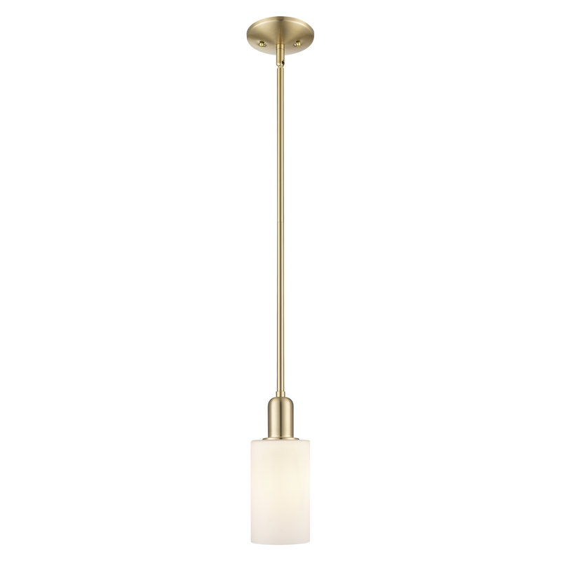 Arcadia - Alyssha - Mini-luminaire suspendu 4 tiges 1 lumière, Blanc mat, Champagne Bronze