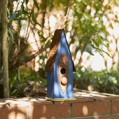 Strader 13.25 in. H x 13.25 in. W x 4.25 in. D Freestanding and Hanging Weather Resistant Birdhouse
