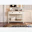 Console de style campagnard avec 2 tiroirs et tablette inférieure pour le vestibule, table d'appoint rustique avec rangement pour le salon, couloir (blanc antique)