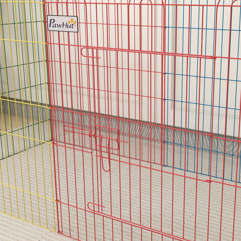 60cm H Panel Metal Pet Barrier With Door