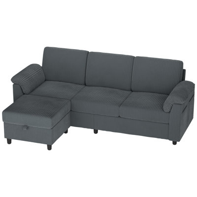 79'' Upholstered Sofa With Ottoman