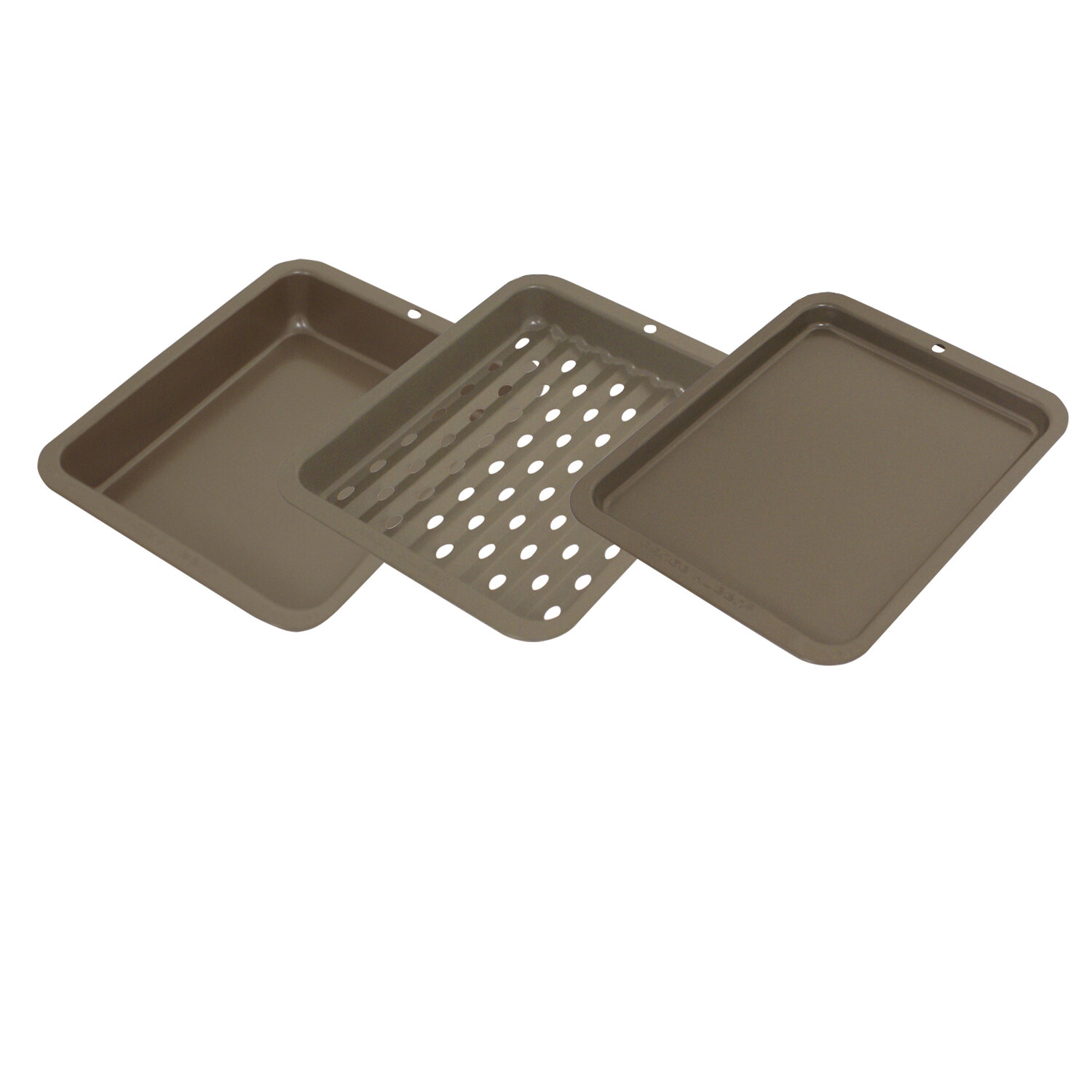 Mainstays 3-Piece Steel Premium Nonstick Springform Pans Set