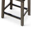 Tabouret de bar 30 po au fini gris patiné et siège en cuir noir - option tendance de style classique