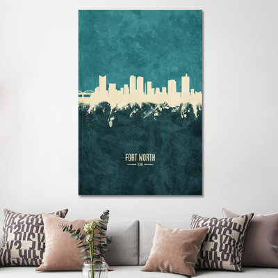 " Fort Worth Texas Skyline " by Michael Tompsett Painting Print