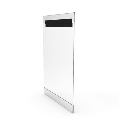Clear Frameless Plexiglass Acrylic Wall Poster Frame with Slide-In Design Holds 18" x 24" Prints