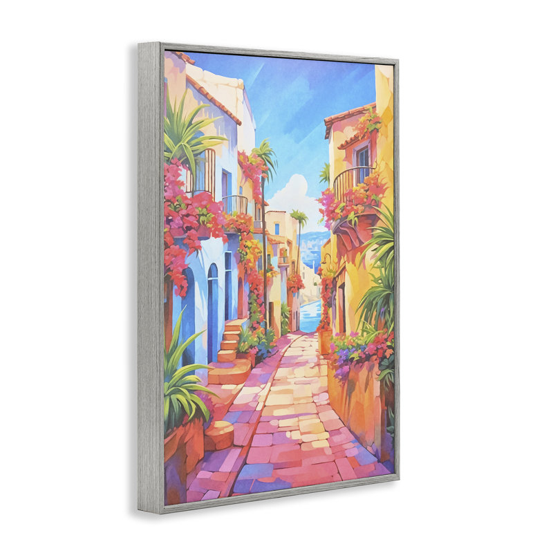 Art méditerranéen encadré par Giclée par Andrea Haase, Estampe numérique Farmhouse, H 18 po x l 12 po
