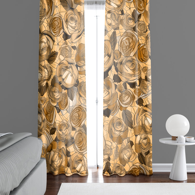 Braydn Semi Sheer Curtain Pair, 40" W x 52" L