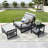 Aluminum Outdoor Lounge Chair with Ottoman