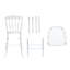 Chaise d'appoint empilable en bambou en acrylique transparent Kizze (ensemble de 6)