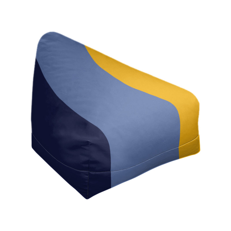 Fauteuil à billes Washington, 27 po x 27 po x 30 po, Bleu marine basketball / bleu basketball / jaune b