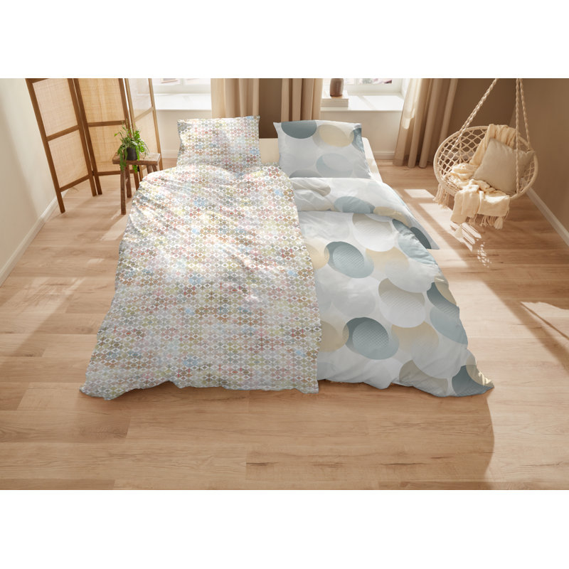 Cotton Geometric Shapes Duvet Cover Set with Pillow Shams Included