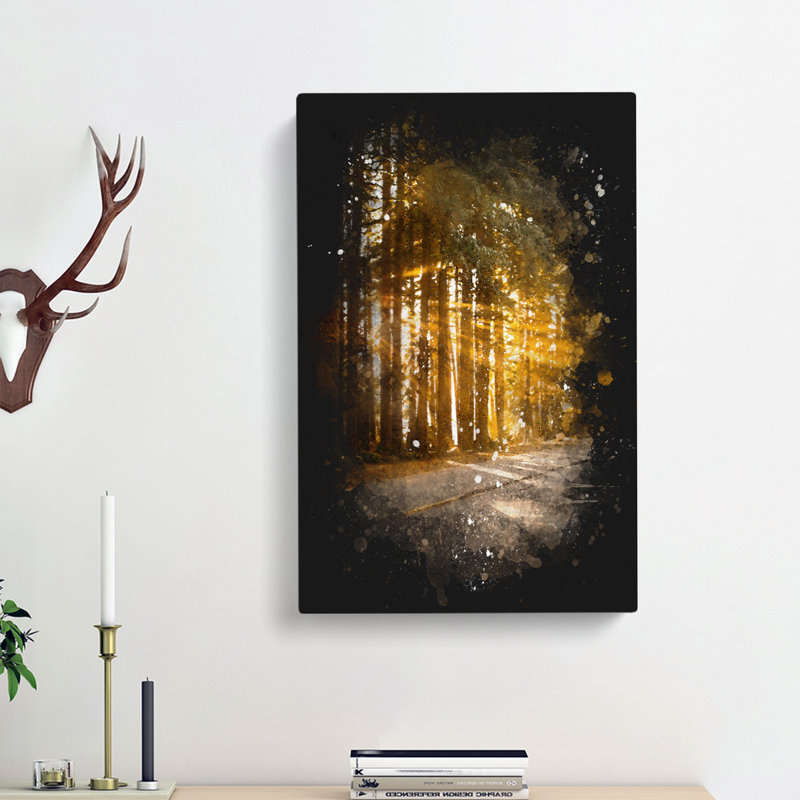 Sunlight Through the Forest - Wrapped Canvas, 60cm H x 40cm W x 3cm D