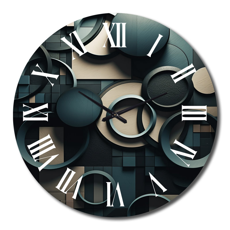 Horloge murale sarcelle, Grand