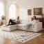 Canapé modulaire confortable en tissu chenille et canapé modulaire confortable en L