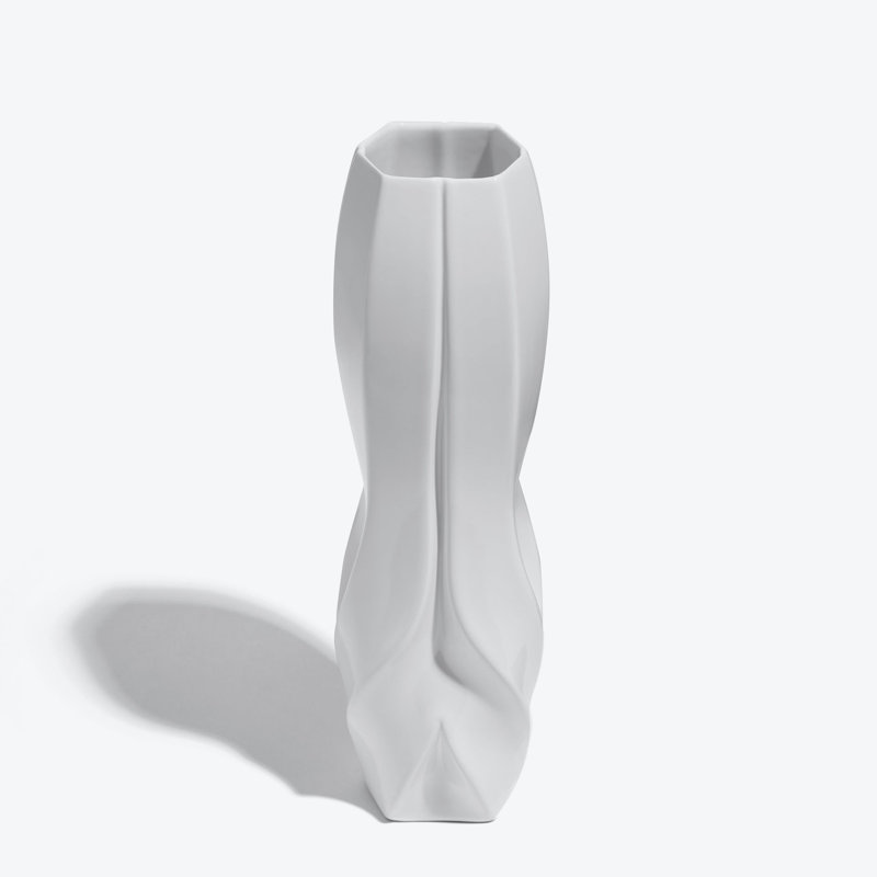 BRAID Porcelain Table Vase, White