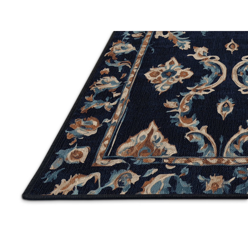 Machine Washable Gray Area Rug, Square 7'