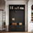 Versatile 4-in-1 Hall Tree With 6 Golden Hooks, Bench, Coat Rack And 2 Drawers-2048375305