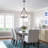 6 - Light 19.69'' Dimmable Modern Drum Candle  Chandelier With Glass Shade-2004979613