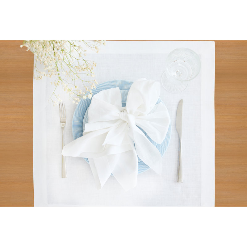 Audrey -Dinner Napkins, White