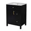 Meuble-lavabo de salle de bain avec lavabo en céramique, 1 porte à fermeture douce et 2 tiroirs à fermeture douce-2073498782