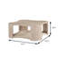 Table basse moderne 42,4 ", chêne