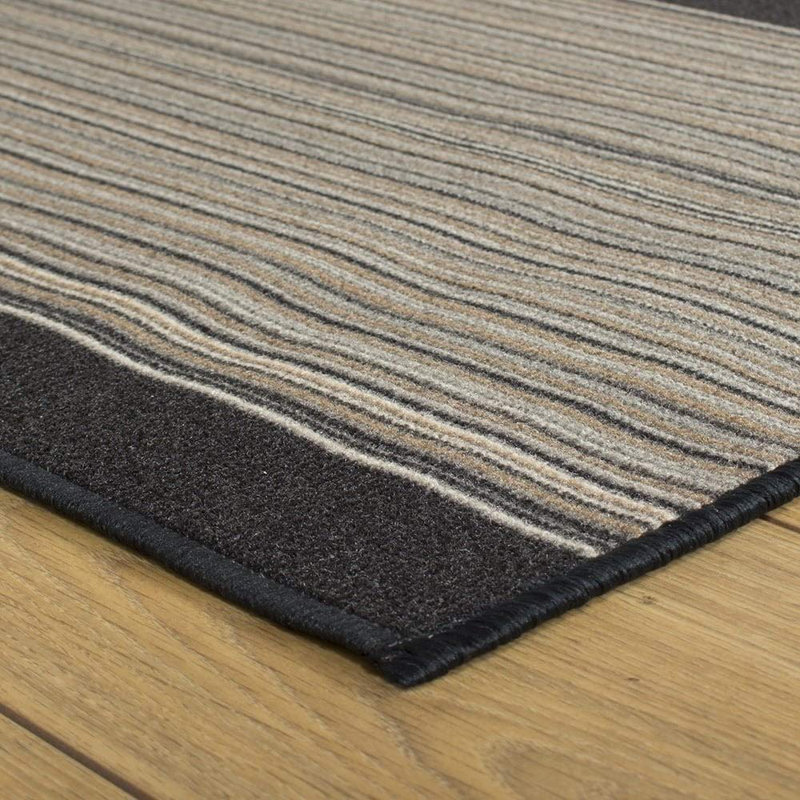 Baitz Looped/Hooked Graphite Indoor Rug, Runner 390cm x 80cm