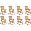 Chaise de patio avec coussins en bois d'acacia massif-512157435