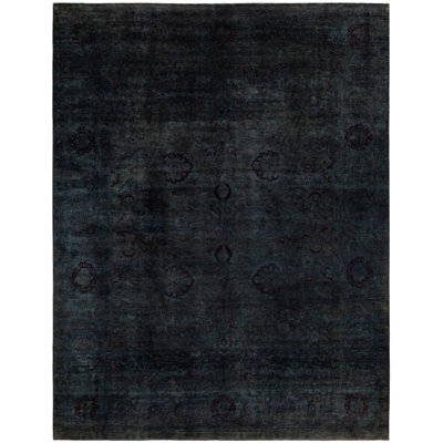 Overdyed One-of-a-Kind 12' 2" x 15' 2" Hand Knotted Area Rug