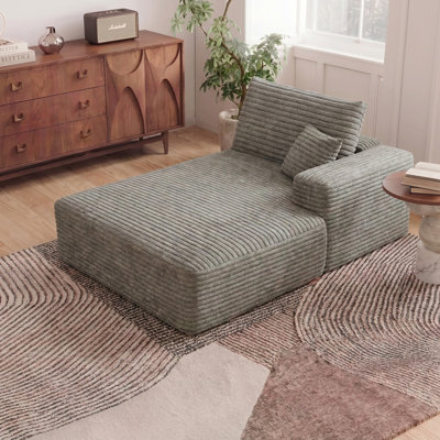 No-Assembly Minimalist Modular Sectional Sofa with Reversible Chaise and Sleeper